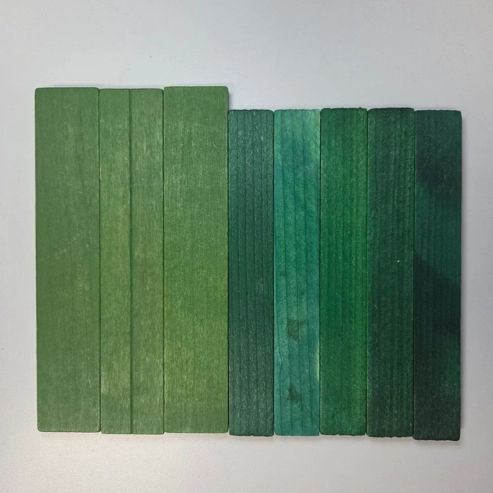 Lincoln Logs Green Wood Roof Slats Replacement Parts Lot of 8 Small Pieces